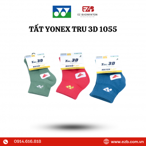 TẤT CẦU LÔNG YONEX TRU 3D 1055 NGẮN CỔ CHÍNH HÃNG