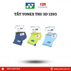 TẤT CẦU LÔNG YONEX TRU 3D 1293 NGẮN CỔ CHÍNH HÃNG